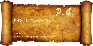 Pál Geréb névjegykártya